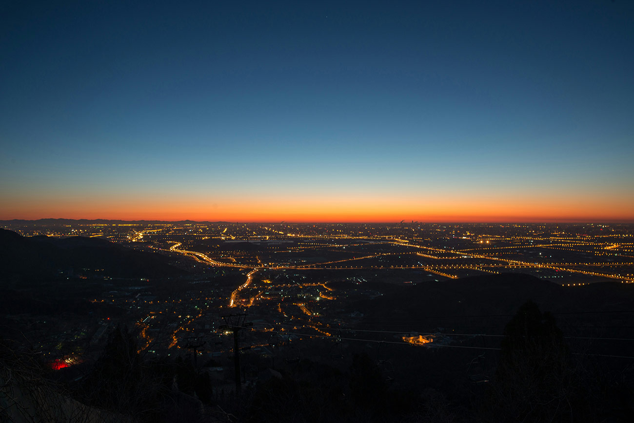 sunset over a landscape