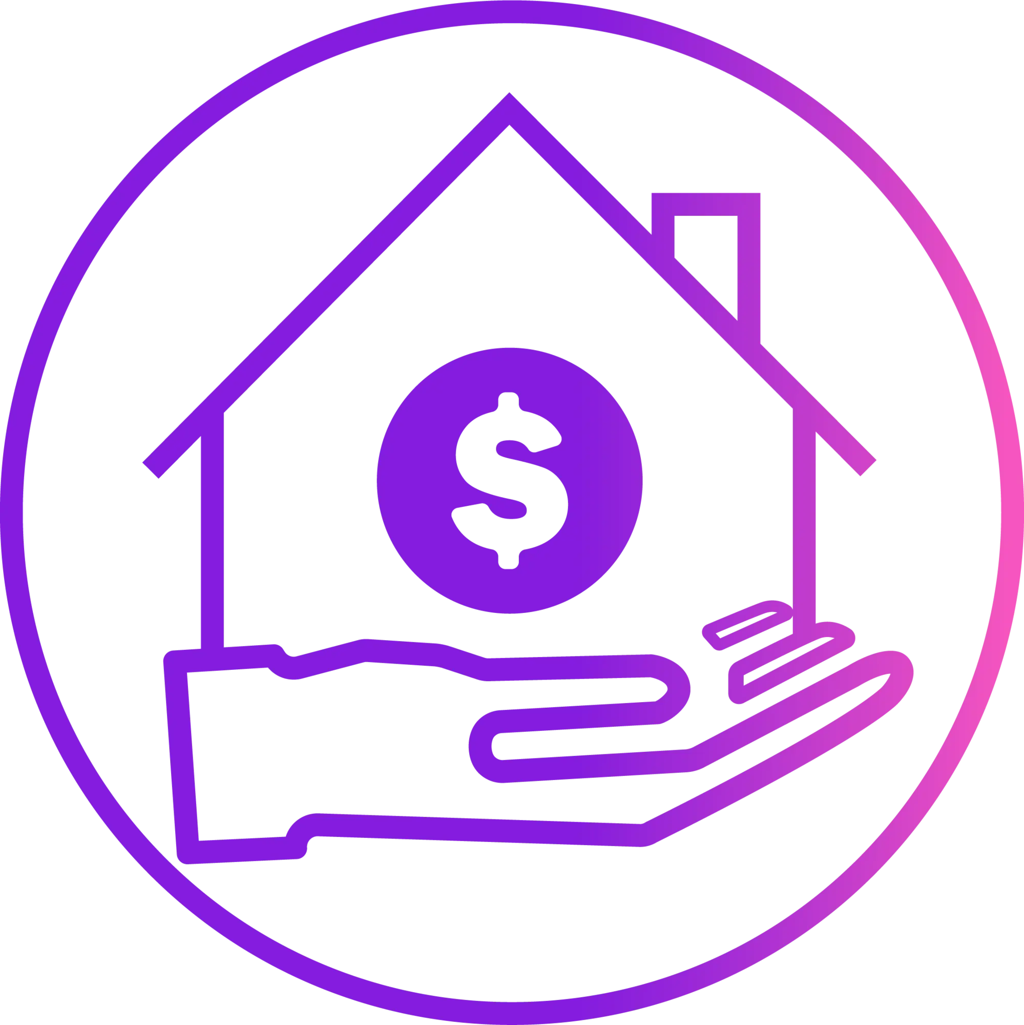icon of a hand holding a house