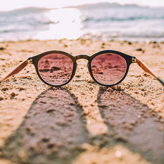 sunglasses on the sand