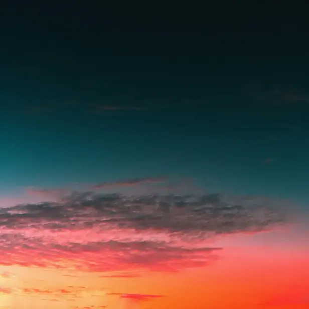 edge of sunset and night sky