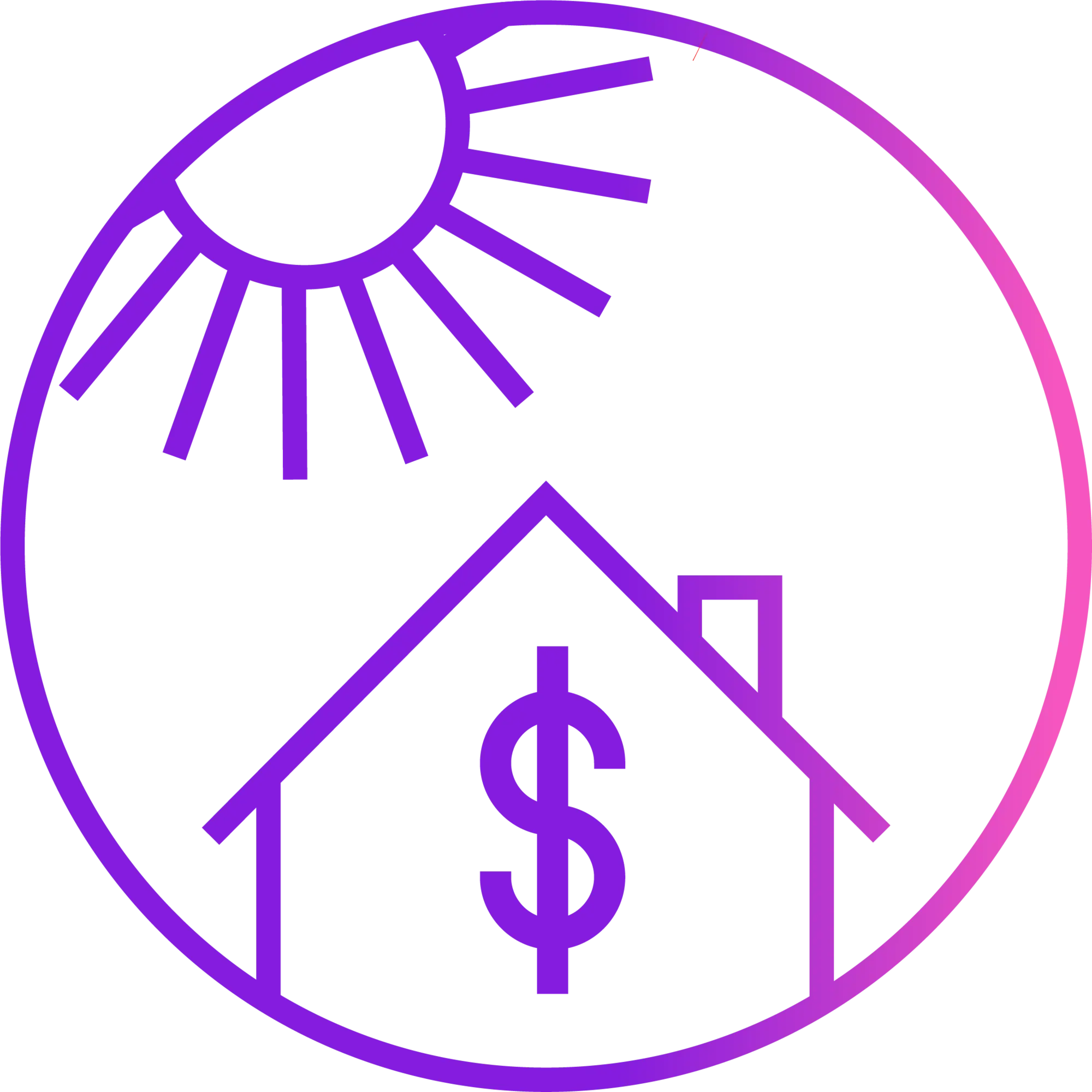 a icon of a house and sun