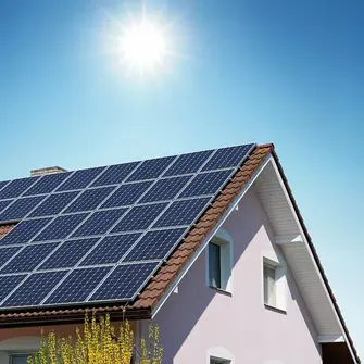 solar panels on a roof