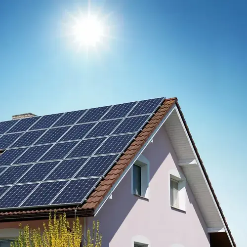 solar panels on a roof