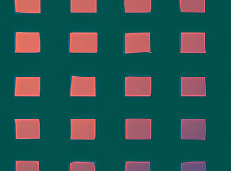 a group of squares on a green background