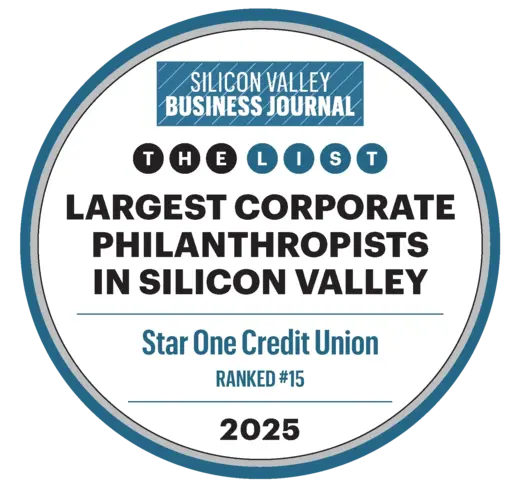 a white circle with blue text and black text